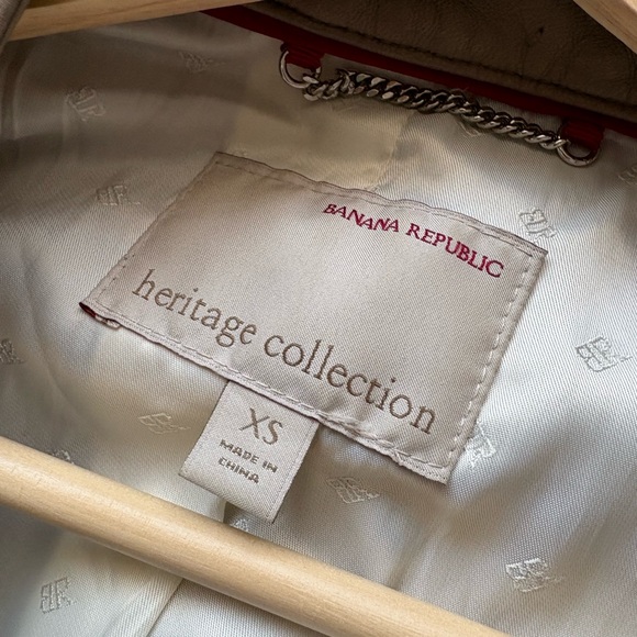 Banana Republic Taupe / Gray Leather Jacket - Picture 7 of 9